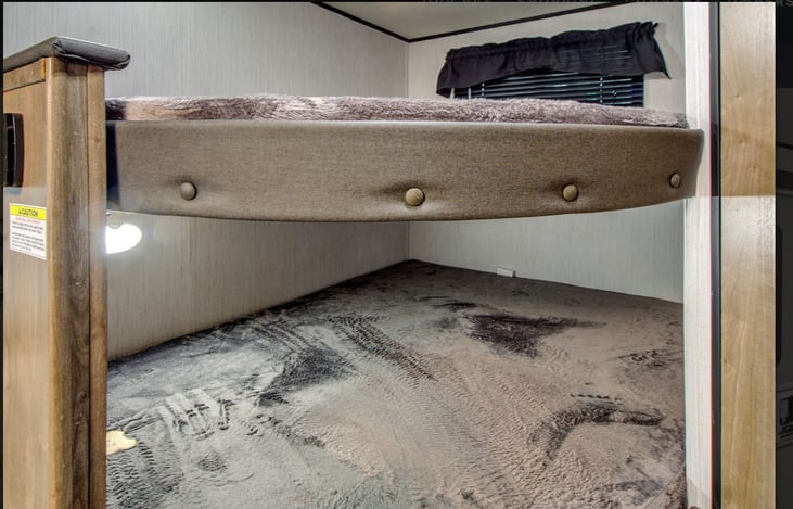 Two double bunks great for kids or adults to sleep comfortably!