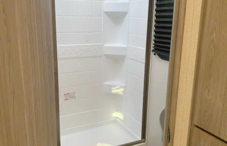 No campground bathhouses required.  Toilet paper and RV septic tabs are included for your convenience.