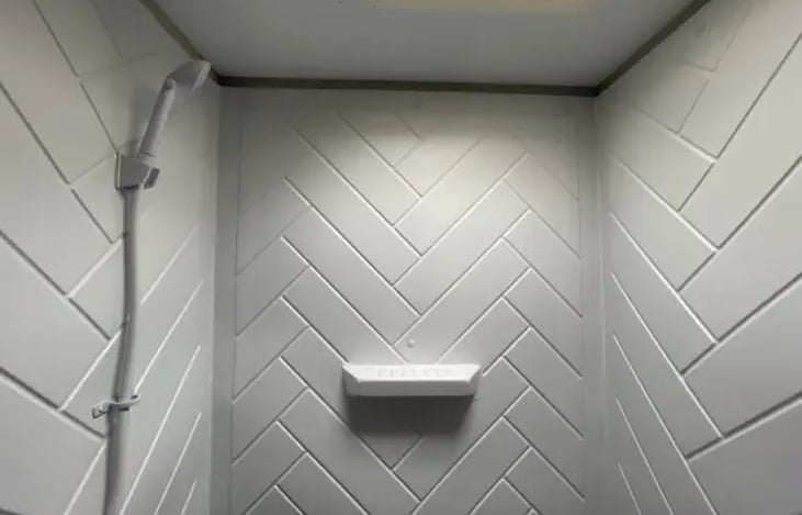 Modern shower with sky light