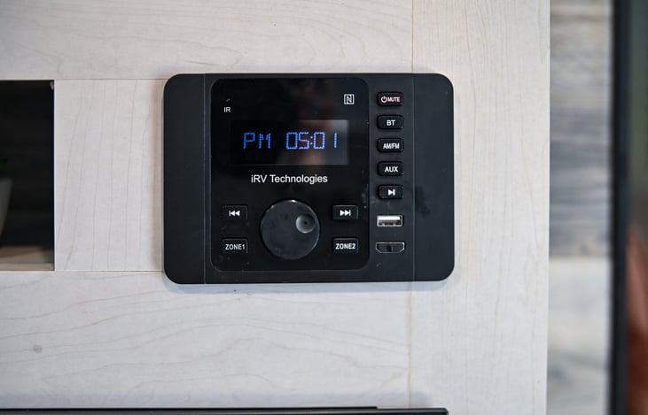 Enjoy your favorite tunes with our radio and Bluetooth combo! The speakers are set up to play both inside and outside the trailer, making it easy to create the perfect ambiance wherever you are.