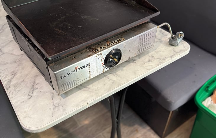 Fried eggs on a blackstone!