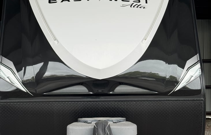 Front of the camper. Has LED cap lights for nighttime.