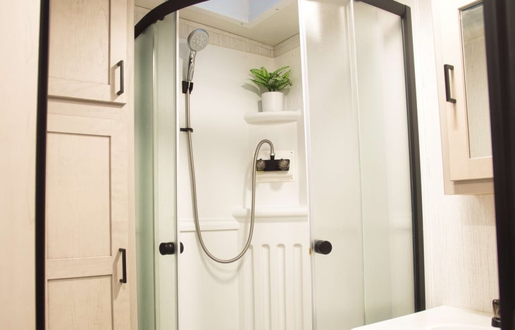 For the compact size, the shower is amazingly roomy!