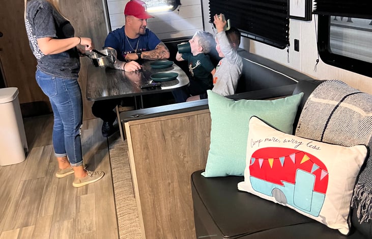 Plenty of dining room for a family of MORE than four!