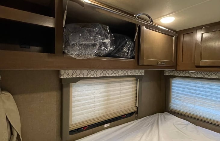 bedding for two people included.