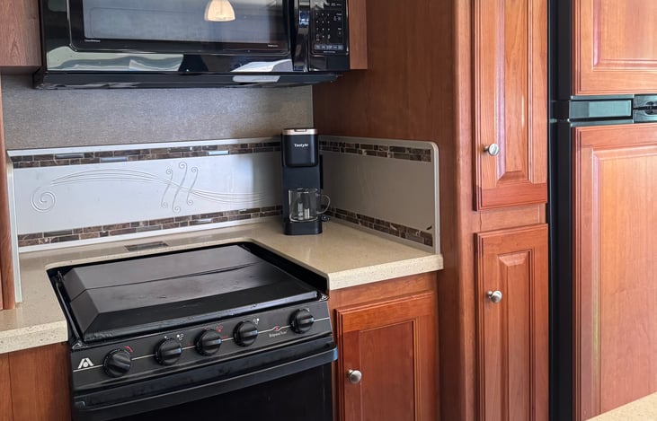 Stove and Full Size Microwave