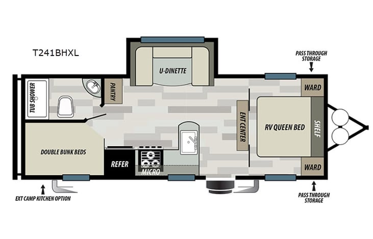 Representative floor plan provided by a trusted RVshare partner.