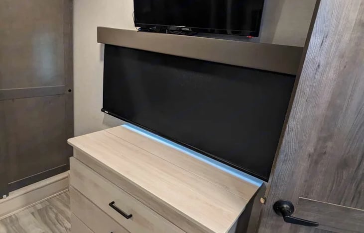 TV in bedroom includes Roku.