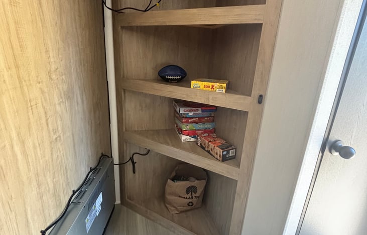 game closet and additional storage