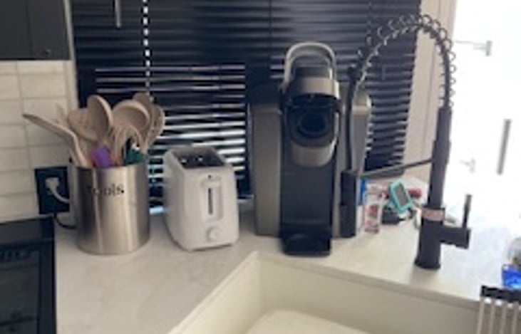 coffee pot and toaster