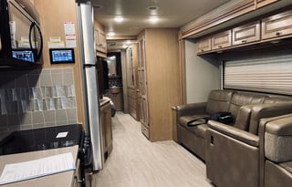 The 2 bathroom RV. No more waiting in line.
