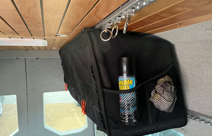 Mule sacks have convenient pouches on each end and on the under side. Mounting system offers Rings that can be easily relocated and used for hanging or strapping things in.