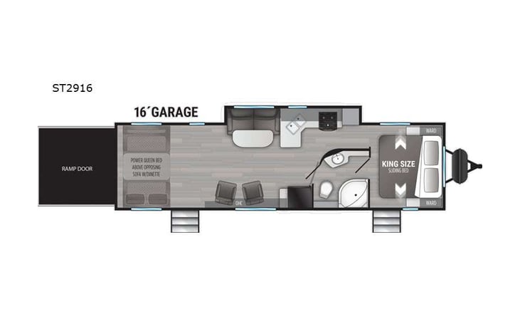 Representative floor plan provided by a trusted RVshare partner.