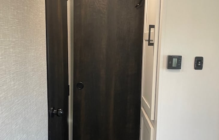 Closable door to bunk room