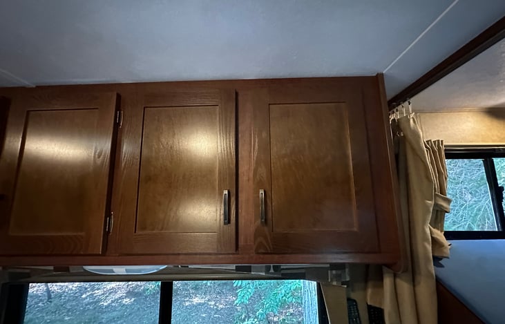 Over the dinette cabinets