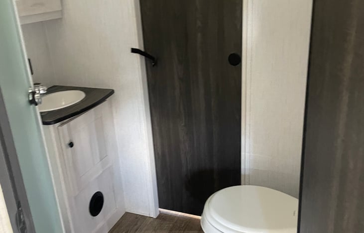 Spacious Bathroom, Shower and Sink