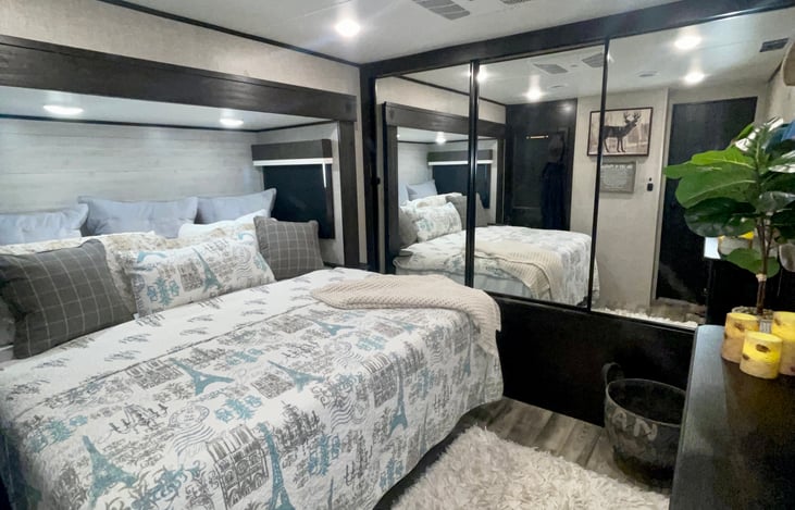 Luxury Master King Size Bed with Oversized Closet and Additional Storage