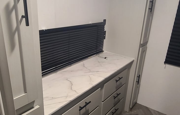 Bedroom dresser area