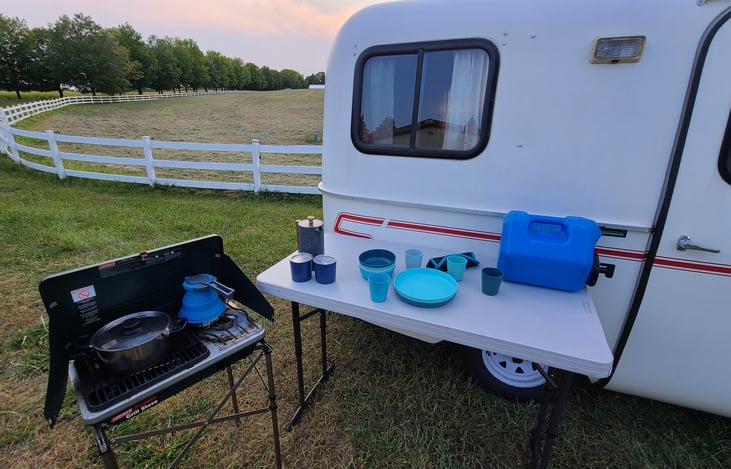 different layout of cooking area (more compact)