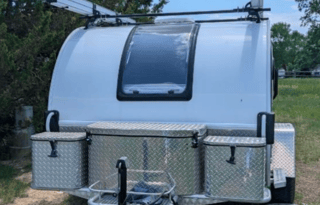 Happy trails & tails! Dog friendly tear drop!