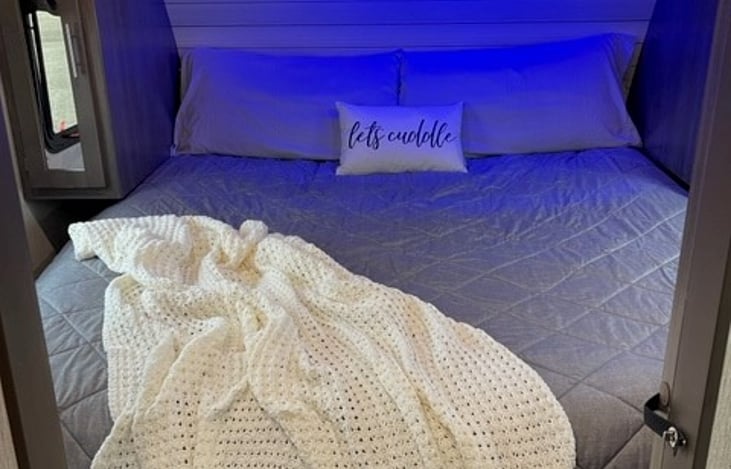 Master Bedroom with blue light