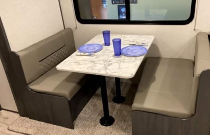 Table - turns into sleeping area as well.