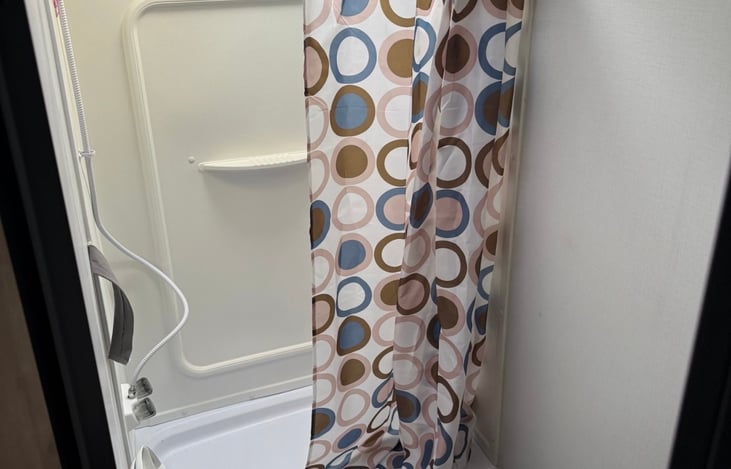 Bathroom with shower.