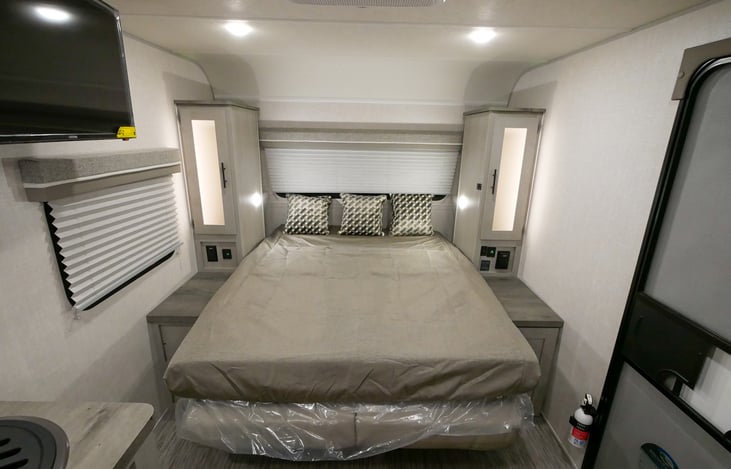 Picture of the bed folded down.