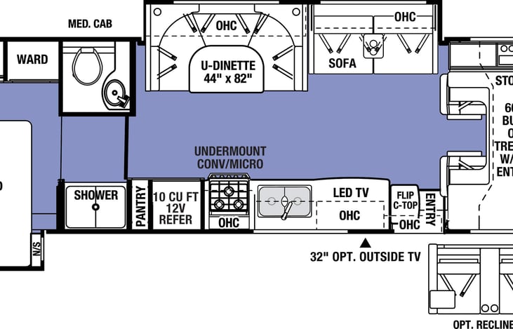 Nice layout for lots of counter space and living area