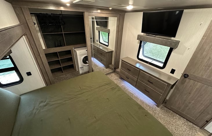 Master Bedroom, as seen from one step to the left of the doorway.