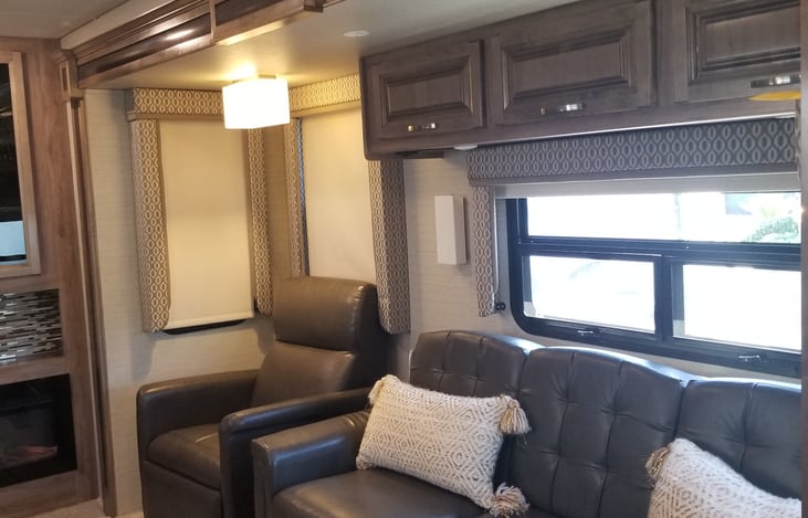 Large couch and recliner, Couch has pull out queen bed.