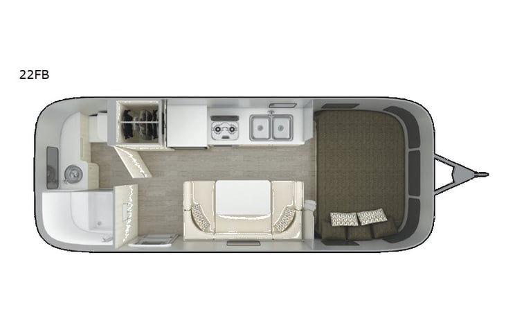 Representative floor plan provided by a trusted RVshare partner.