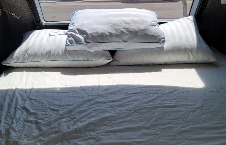 Three luxury pillows.