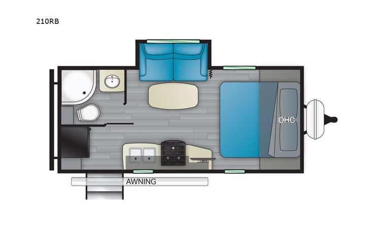 Representative floor plan provided by a trusted RVshare partner.