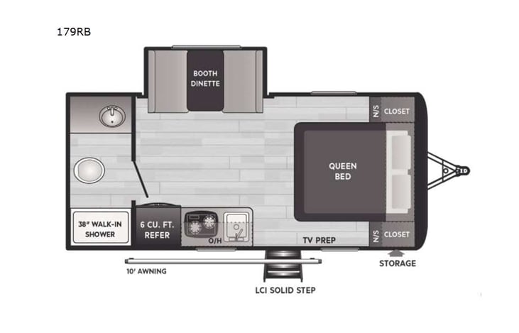 Representative floor plan provided by a trusted RVshare partner.