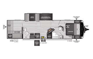 RV outback with private bunkroom