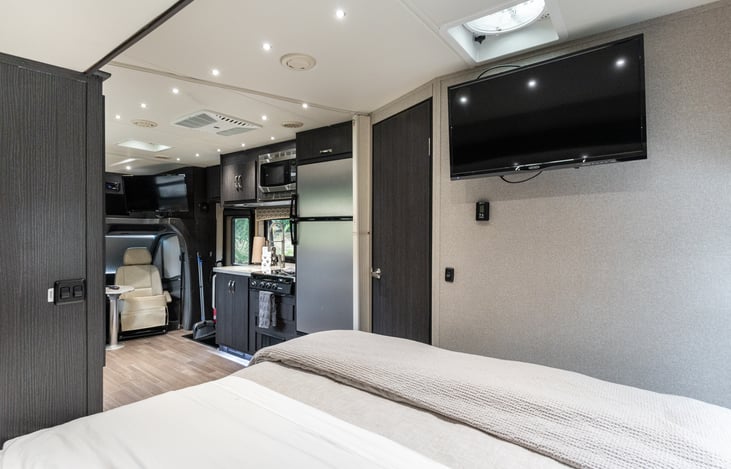 Rear bedroom area TV.