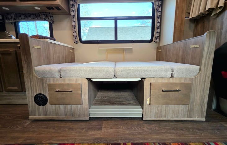 Dinette turns into a small bed.