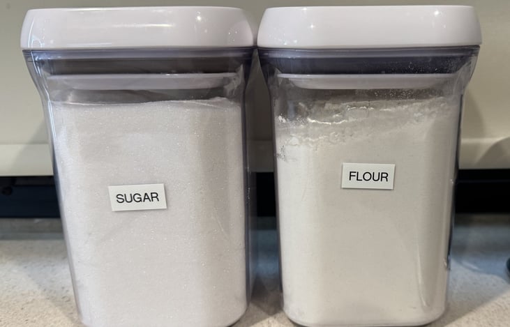 flour and sugar