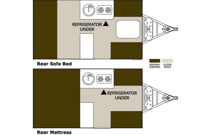 Representative floor plan provided by a trusted RVshare partner.