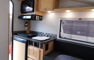 The tardis is a 14 ft 2020 Aliner Grand Ascape