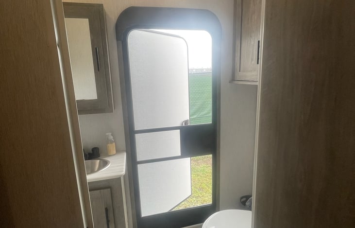 Rear bathroom and 2nd exterior door