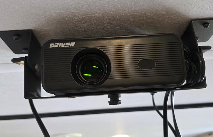 Driven projector. Bluetooth ready pair your watch and start enjoying movies.