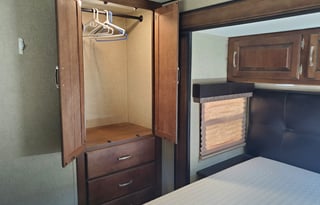 Stationary RV near Harding Lake in Salcha, Alaska