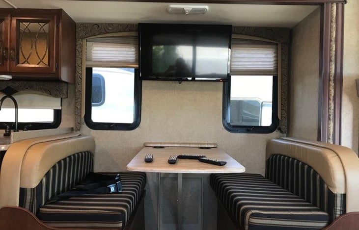 Dinette converts to bed.