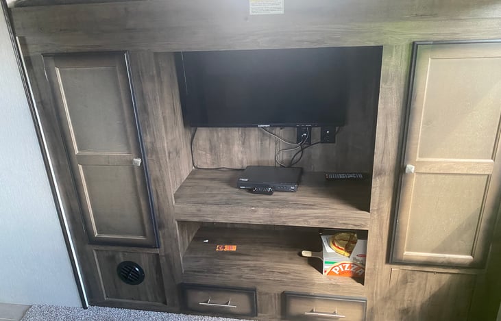 Back room entertainment center for movies or hanging out/sleeping