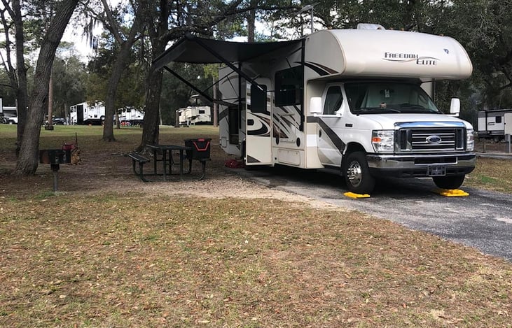 Just a campout under the trees in Florida in the early spring.