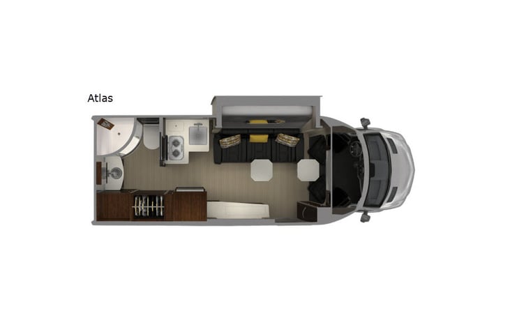 Representative floor plan provided by a trusted RVshare partner.