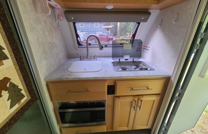 Galley - Sink - Two Burner stove and Microwave
