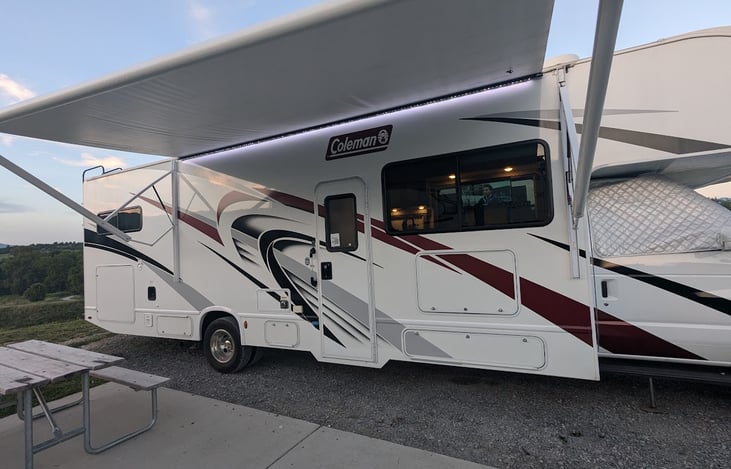 The Adventure Wagon - Single power-retractable awning (with integrated LED lighting)